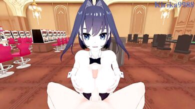 Ouro Kronii (Bunny Girl) and I have intense sex in the casino. - Hololive VTuber POV Hentai