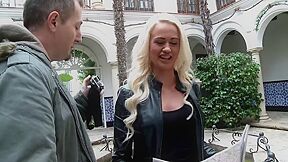 Hot Tight Pussy Amazingly Beautiful Blonde Milf Tourist Picked Up And Gets Fucked In The Forest For Fun By An Older Guy