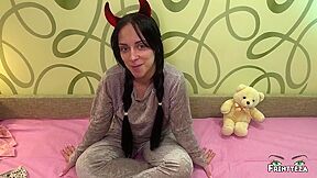 Stepfather Wanted To Punish His Stepdaughter, She Gives Blowjob And Riding His Cock For A New Phone