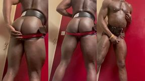 black muscle buttage bate & prostate orgasm