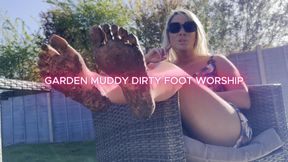 Garden Muddy Dirty Foot Worship