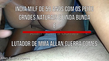 India dos peitos grandes naturais e bunda empinadinha com o Lutador de MMA Allan Guerra Gomes