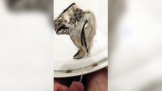 Lengthy urinate on stepmother s creampied, muddy underpants