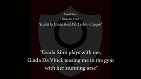 Ezada Sinn plays with me, Giada Da Vinci, teasing me in the gym with her stunning arse, arse worship, lesbian sex, arse licking, rimming, orgasm