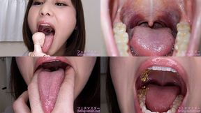 Sumire Seto - Showing inside cute girl's mouth, chewing gummy candys, sucking fingers, licking and sucking human doll, and chewing dried sardines mout-113 - wmv 1080p