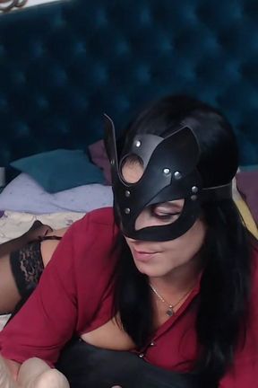 Silky Seduction Dirty Talk &amp; Intense Masturbation in Mask