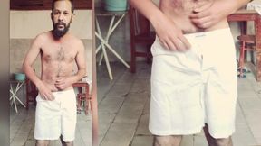 White pijama, yellow of sperm