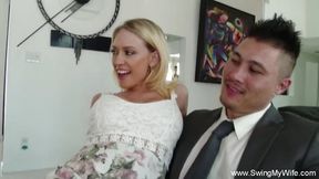 Hot MILF gets pounded at swinger party