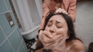 Groom's stepbrother fucks the slutty Japanese in the bathroom