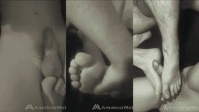 a compilation of various moments of foot fetishism - foot play - foot worshiping between curious amateur friends