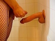 Solo anal dildo ride 4