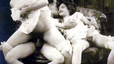Emily Clark joins a hairy interracial foursome in vintage-style intimacy