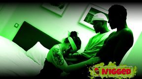 blind date. a pretty, posh young woman sneaks into a dark room and gets fucked by two black guys. a threesome with inna black in nigged