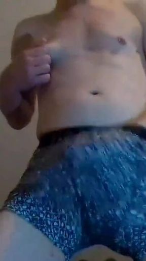 Nippleplay and Stroking Under My Boxer-briefs