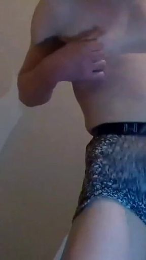Nippleplay and Stroking Under My Boxer-briefs