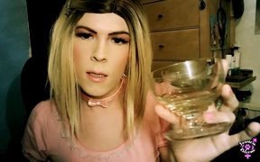 Sissy Slut Jessica Bloom Swallows Her Own Piss!