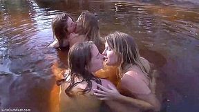 Skinny Dipping Pt 3 With Natacha, Debra And Lola W