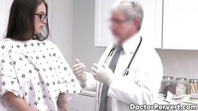 Maddy May's dark-haired busty body pleases doctor's tool