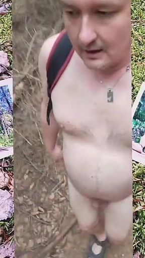 Naked Hike in Finnish Forrest