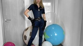 sexy cop destroys your balloons