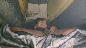 Smoking and cumming int my tent