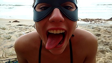 PUBLIC SUMMER BEACH, FUCK FACE, ANAL AND CUM SWALLOW!!!!