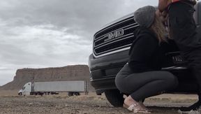 Blowjob on the Road Restroom and Risky Hotel