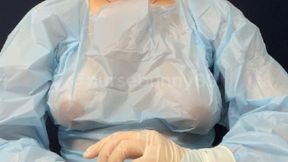 Surgical PPE Glove ASMR from Nude