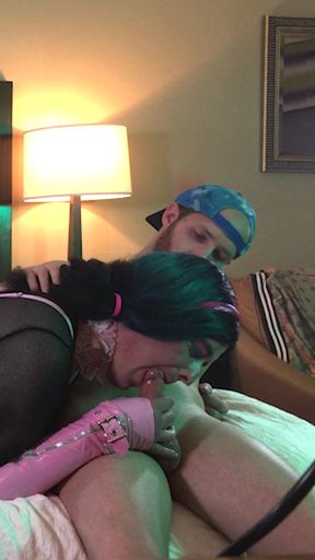 Hot Trans Woman in Chastity Fucked and Sucking - Compilation 13