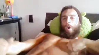 Fit Twink Moans While Stroking His Hard Cock