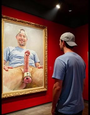 Piercing my shaft and balls with cum eating