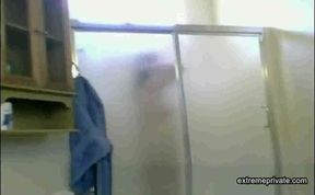 Mexican Aunt Maria spied on in the shower