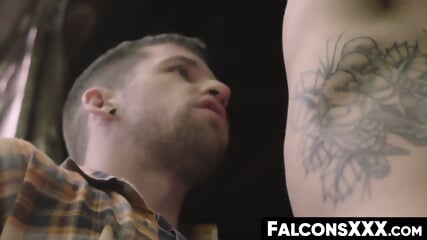 Hot stallion Gabriel Clark joins a kinky spitroast threesome in a wild ride