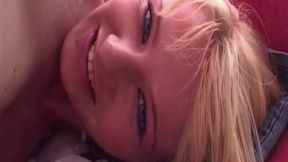 Blonde Fucks Herself with Pink and Purple Dildos