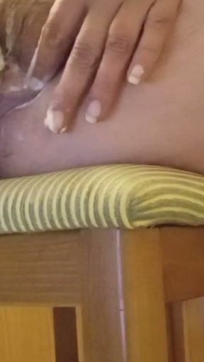 53 Year Old Amateur Shaves Her Hairy Pussy Closeup - Part 2   Clip 1