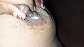 Indian Desi Bhabhi&#039;s Nice Breast Milking Lactating &amp; Hubby Cock receives the Milk