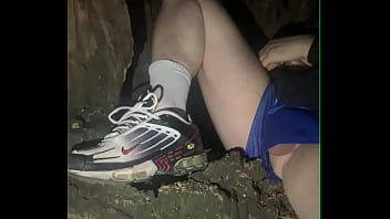 Amateur s. boy&#039_s dick and smooth balls exposed as he was resting in a park