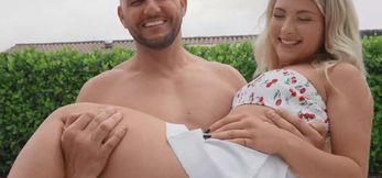 Skinny blonde Emma Bugg moans while dominant hung st