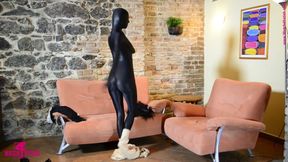 Sarah discovers her love for zentai