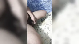 Young Indian stud strokes his big cock in bathroom solo