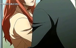 Slutty anime hottie seducing teen stud for threesome