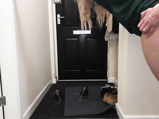 Delivery Stud Knocked on the Door as I Screwed my Wife and I let him Fuck her whilst I Watch. Creampie
