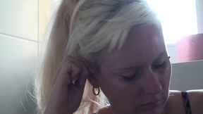 Earwax for her slave to eat