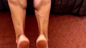 Over View Toe Pointing Barefeet