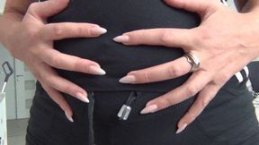 poking around in my belly button with a piercing bb