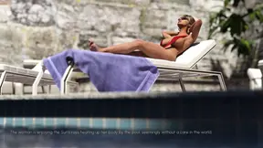 Lucky neighbor seduces sexy MILF Catalina in the sunset