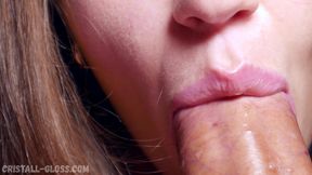 Sexy lips gently suck cock!!!!