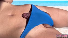 Do you like dicks sticking out of your swimsuit? ? Masturbation, handjob, ejaculation, secret school