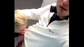 Fan sucks my cock in her basement