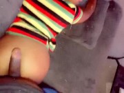 Happy Father’s Day now cum in my tight ass hole with all your Jamaican bbc